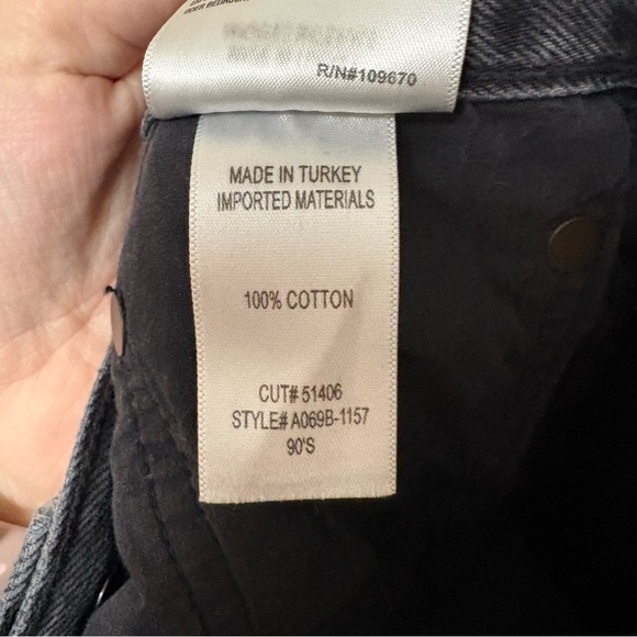 Agolde 90's Mid Rise Loose Jean in Photogram Black Size 26 - Picture 14 of 14